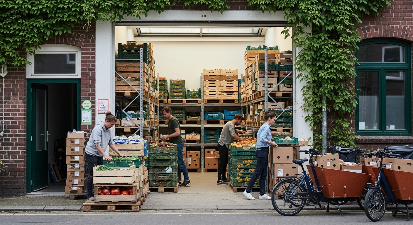 Entrepôt bio urbain : logistique durable et stockage local