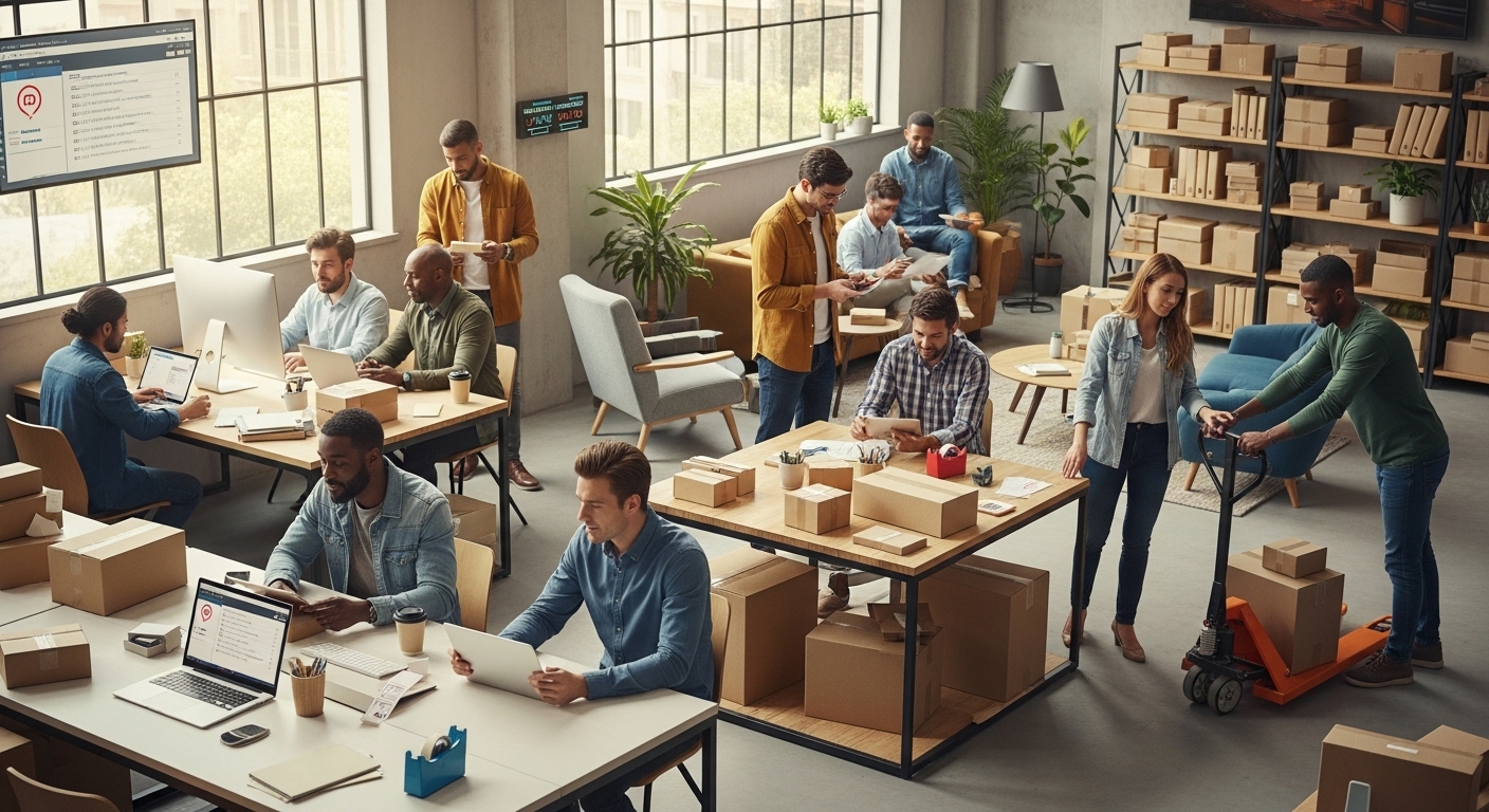 Espaces de travail partagé pour solutions logistiques flexibles